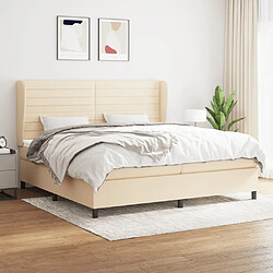 Maison Chic Lit Adulte - Lit simple Lit à sommier tapissier avec matelas moelleux - Meuble de Chambre - Crème 200x200 cm Tissu -MN79184