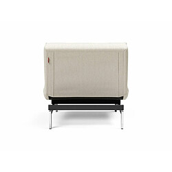 Avis Inside 75 INNOVATION LIVING Fauteuil design SPLITBACK CHROME convertible lit 90*115 cm tissu Bouclé Off White