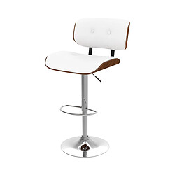 Rendez Vous Deco Chaise de bar Melchior blanche 65/86 cm