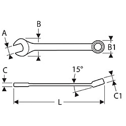 Clé mixte EXPERT by Facom 17 mm - E113212