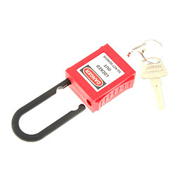 PL38-KD Cadenas De Verrouillage De Sécurité Incurvé PVC 38 Mm Rouge