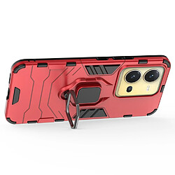 Coque en TPU anti-chocs avec béquille pour votre Vivo V25 5G - rouge