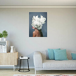 EPIKASA Impression sur Toile Femme et Fleurs 04