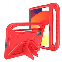 Avizar Coque Antichoc Enfant pour Xiaomi Redmi Pad SE avec Poignée et Support Rouge