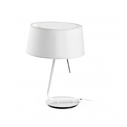 faro Lampe de table blanche Hotel 1 ampoule