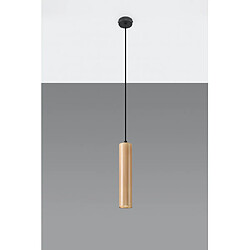 Luminaire Center Suspension design Lino Bois Bois naturel 1 ampoule 105cm