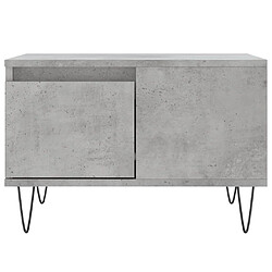 Acheter vidaXL Table basse gris béton 55x55x36,5 cm bois d'ingénierie