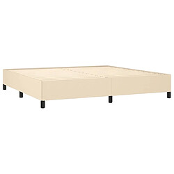 Avis vidaXL Sommier à lattes de lit avec matelas Crème 200x200 cm Tissu