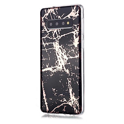 Coque en TPU motif marbre or rose imd noir pour votre Samsung Galaxy S10