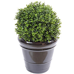 Pegane Plante artificielle haute gamme Spécial extérieur / Buis artificiel boule UV - Dim : H.50 x D.40 cm