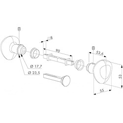 Locinox KIT BOUTONS ALUMINIUM