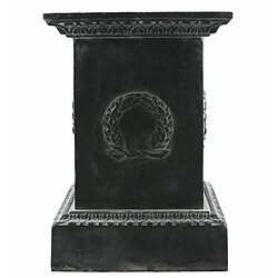 L'Héritier Du Temps Socle Colonne Pilier Pour Vasque Jardinière Décoration Extérieure Intérieure de Château en Fonte Grise 35x35x50cm