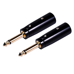 2x Alliage de Zinc 3-Pin XLR Mâle à 1/4 6.35mm Stéréo Fiche Mâle TRS Prise Audio Mic Adaptateur