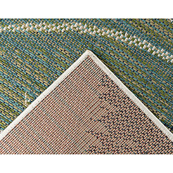 Avis Lisa Design Noumea - tapis rectangulaire motif floral - intérieur et extérieur - vert et beige