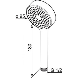 Avis Clever Douchette HANSA Ø95mm 1 Jet Technologie de protection anti calcaire