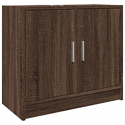 vidaXL Armoire d'évier chêne marron 63x29x55 cm bois d'ingénierie