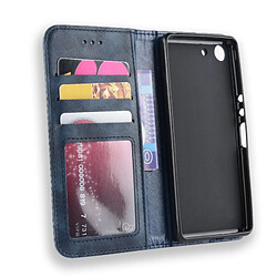 Acheter Wewoo Housse Coque Étui en cuir à boucle magnétique avec rétro pour Crazy Horse Texture horizontale Sony Xperia ACE SO-02Lavec support et fentes cartes et cadre photo Bleu