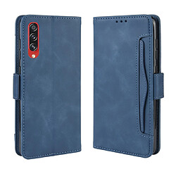 Wewoo Housse Coque Pour Galaxy A90 5G Etui en cuir avec Motif mollet style skin fente carte séparée Bleu