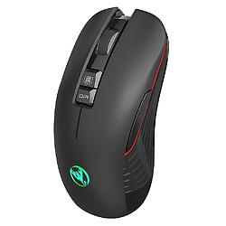 Universal T30 Black Wireless Gaming Mouse 3600 DPI Réglable 7 couleurs Light Gaming Backlight Rechargeable