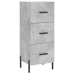 Acheter vidaXL Buffet haut Gris béton 34,5x34x180 cm Bois d'ingénierie