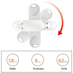 Avis Wewoo Clé USB 3 en 1 64 Go Mirco USB 3.0 + USB Twister Flash Metal (Type-C + 8 interfaces métal) (Argent)