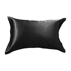 Avis 100% Mulberrry Soie Taie D'oreiller King - Size 19x29 -taie D'oreiller Noir