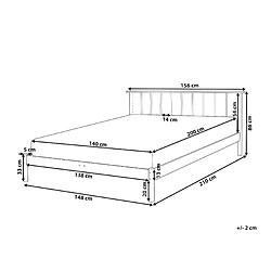 Avis Beliani Lit double en bois clair 140 x 200 cm BARRET II