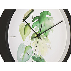 Horloge murale ronde Botanique - Monstera - Ø 26 x 4,5 cm - Karlsson