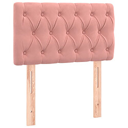 Acheter Maison Chic Tête de lit scandinave à LED,meuble de chambre Rose 80x7x78/88 cm Velours -MN26921