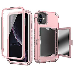 Universal Étui de téléphone mobile YH-FLIP avec miroir de maquillage, adapté à l'étui de téléphone mobile anti-décompte de la série Samsung (rose)