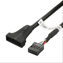 Acheter 3 pièces USB 3.0 20 Broches Mâle Vers USB 2.0 20 Broches Femelle Câble Adaptateur Converter Cable