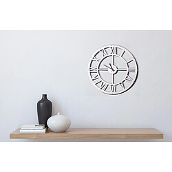 EPIKASA Horloge Murale Vintage 3, Blanc, Métal, 50x0,16x50 cm pas cher