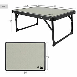 Table Piable Aktive Camping Gris 56 x 25 x 40 cm (2 Unités) pas cher