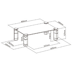 Acheter Maclean MC-934 Support pour ordinateur portable support pour écran max. 20 kg verre trempé 429x269x127 mm