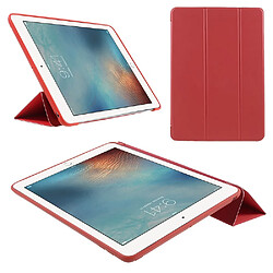 Etui en PU tablette support en trois volets rouge pour votre Apple iPad 9.7 (2017)