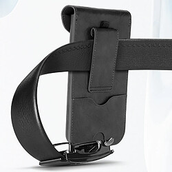 Avizar Étui Ceinture Vertical pour Smartphone 6.1 pouces Porte carte Clip Noir pas cher