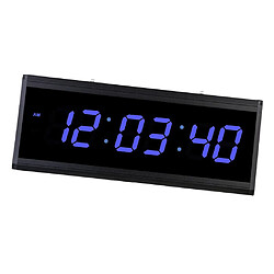 Horloge murale numérique LED Heure montre mode veille 24H Affichage UE bleu