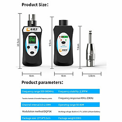 Avis Uhf48V Bluetooth Transmetteur Récepteur Adaptateur Audio Plug-Play Pour Microphone À Condensateur Dynamique Noir