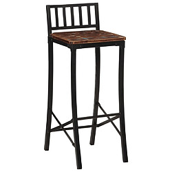 vidaXL Chaises de bar lot de 2 bois de récupération massif