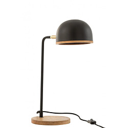 Dansmamaison Lampe De Bureau Evy Metal/Bois Noir/Naturel