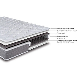 Avis Ebac Matelas 120x190 Ryad - Ressorts - Hauteur 21 cm - Soutien très ferme