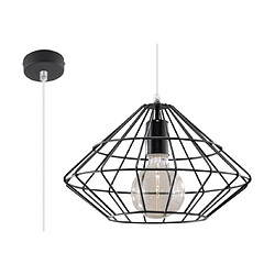 Luminaire Center Suspension UMBERTO acier noir 1 ampoule