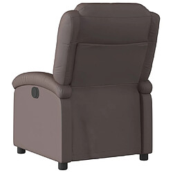 Acheter vidaXL Fauteuil inclinable électrique marron foncé cuir véritable