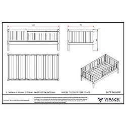 VIPACK Lit simple Junior Blanc 70 x 140