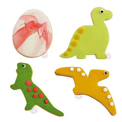 Scrapcooking 4 découpoirs dinosaures en inox