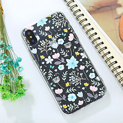 Wewoo Coque pour iPhone X gaufré motif de fleurs TPU protection arrière cas