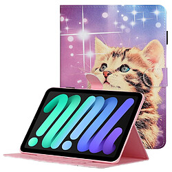 Etui en PU Chat marron pour votre iPad mini (2021)