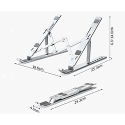 Réglage de la hauteur à 7 vitesses Alliage d'aluminium Portable pliable Porte-ordinateurs portables Base de dissipateur de chaleur portable