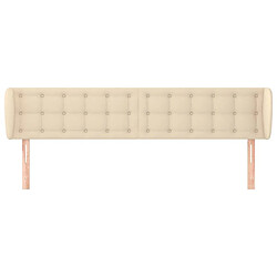 Avis Maison Chic Tête de lit scandinave avec oreilles,meuble de chambre Crème 203x23x78/88 cm Tissu -MN57212