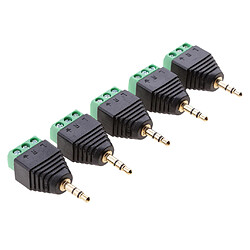 10 Pcs 3.5mm 3 Pôle Mâle RCA Connecteur à Av Bornes À Vis Pour Vidéo Surveillance